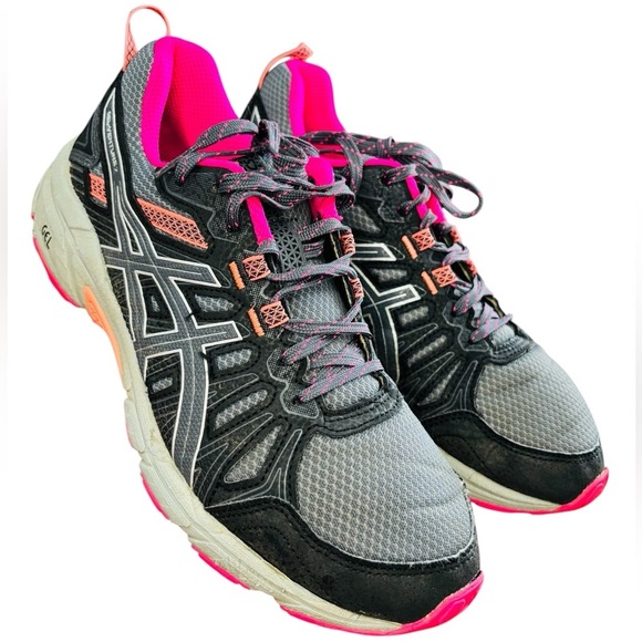 ASICS Gel Venture 7 Women's Running Shoe - Gray and Pink, Size 8.5 - Picture 6 of 9